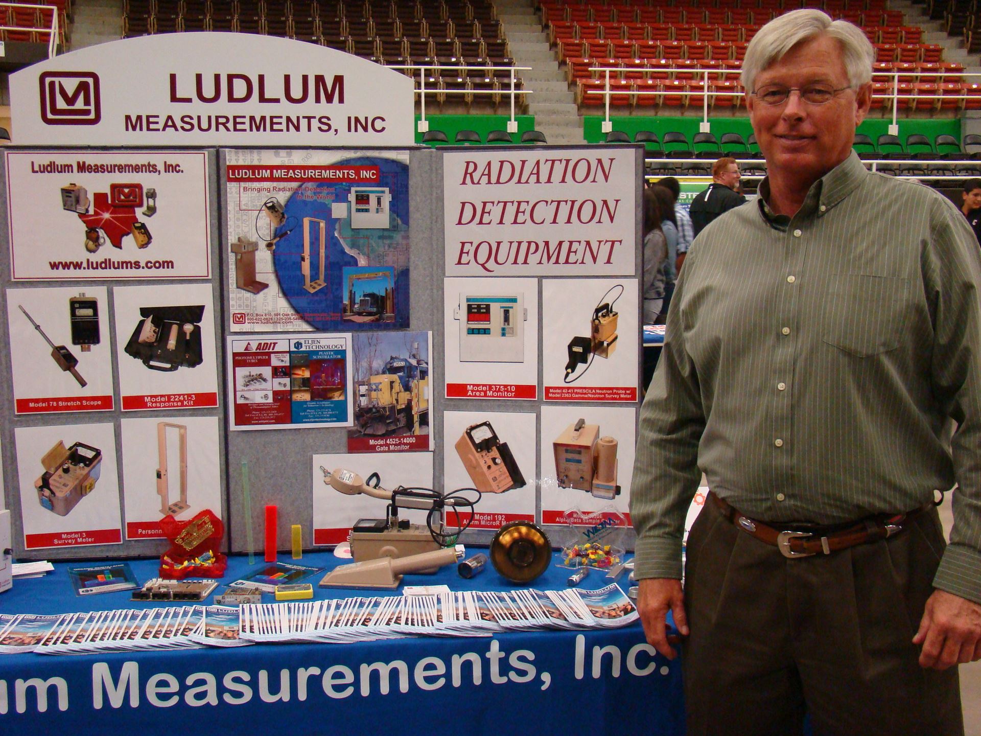 Ludlum Measurements booth.